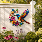 ✨Hummingbird Bloom Metal Wall Art