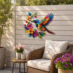 ✨Hummingbird Bloom Metal Wall Art