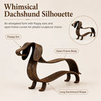 🐶Vintage‑Tone Wiener Dog Accent – Indoor & Garden Ready