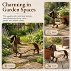 🐶Vintage‑Tone Wiener Dog Accent – Indoor & Garden Ready