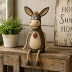 ❤️ Farm Style Donkey Shelf Figurine, Unique Gift For Donkey & Farmhouse Decor Lovers
