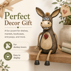❤️ Farm Style Donkey Shelf Figurine, Unique Gift For Donkey & Farmhouse Decor Lovers