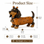 🐶 Spooky‑Cute Dachshund Pumpkin Figurine for Fall Halloween Decor