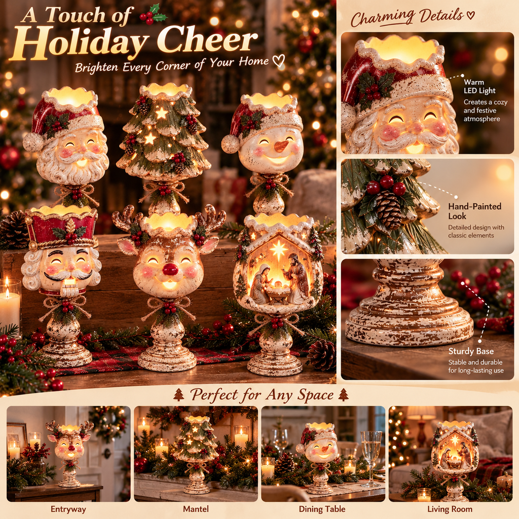 Timeless Vintage Christmas Glow For Your Mantel 🕯️