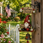 🔥Limited time 50% OFF – 🧙Rustic Garden Gnome Bell Outdoor Decor 🐞🌼