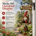 🔥Limited time 50% OFF – 🧙Rustic Garden Gnome Bell Outdoor Decor 🐞🌼