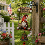 🔥Limited time 50% OFF – 🧙Rustic Garden Gnome Bell Outdoor Decor 🐞🌼