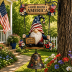 🔥Limited time 50% OFF – 🧙Rustic Garden Gnome Bell Outdoor Decor 🐞🌼