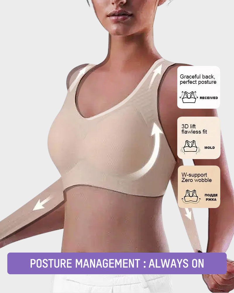 ✨Wireless Support Bra with Front Fastening and Crossed Straps at the Back