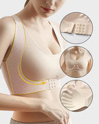 ✨Wireless Support Bra with Front Fastening and Crossed Straps at the Back