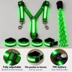 🐎✨ Light-Up Horse Riding Set – Be Seen After Dark on Evening Rides!