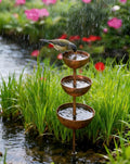🌧️ Rainwater collector – plant support🐦 Metal garden ornament