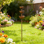 🌧️ Rainwater collector – plant support🐦 Metal garden ornament