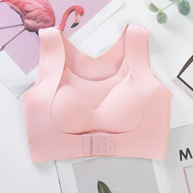 ✨Wireless Support Bra with Front Fastening and Crossed Straps at the Back