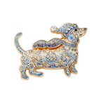 🎄🐾 Christmas Dachshund Brooch for Doxie Lovers
