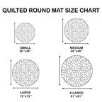 🎃3D Skeleton Vortex Quilted Round Halloween Rug