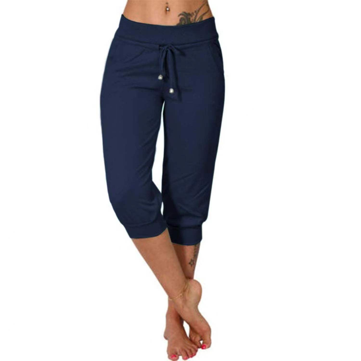 ⏰LIMITED TIME SALE 50% OFF🔥Drawstring Waist Cropped Sweatpants for Lounging