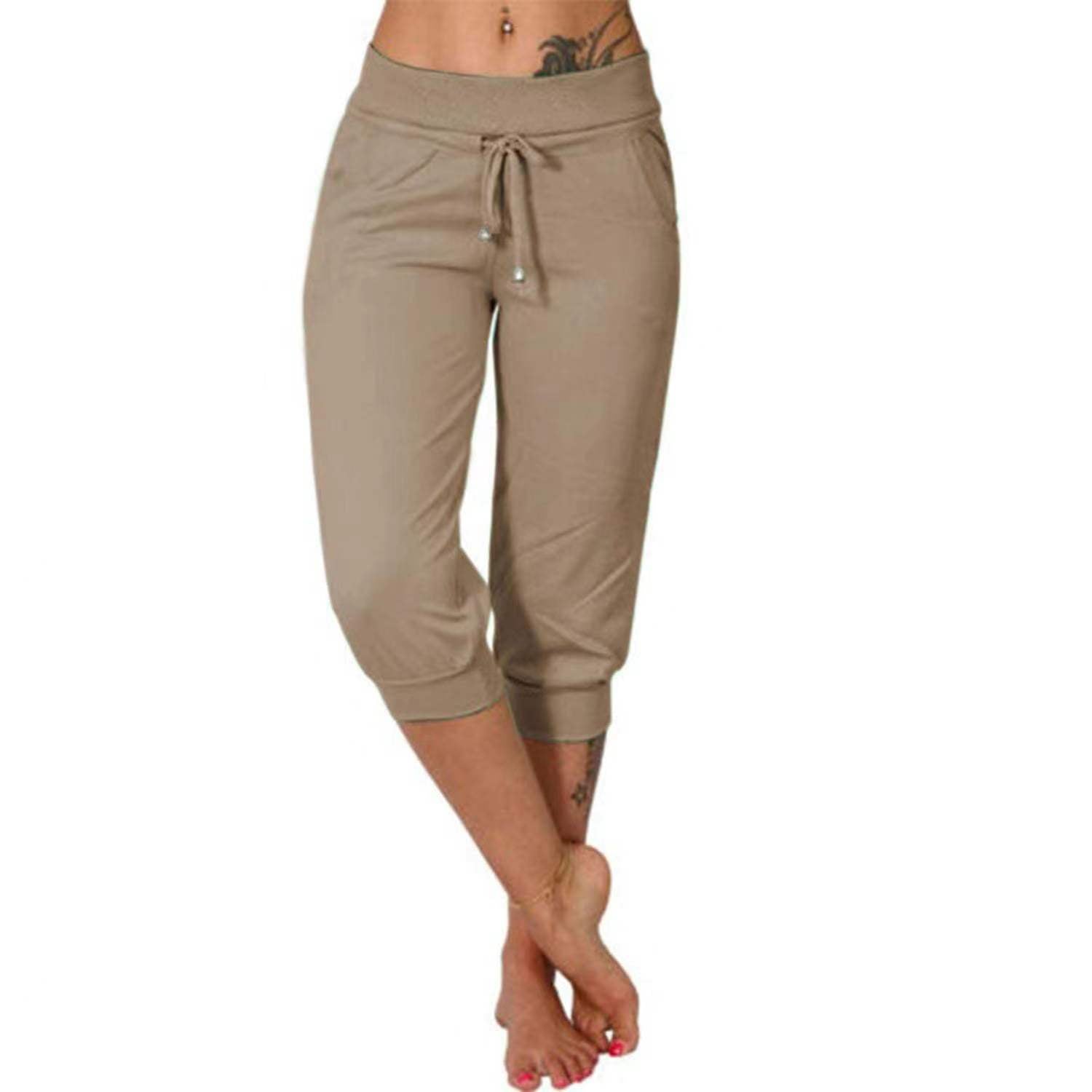 ⏰LIMITED TIME SALE 50% OFF🔥Drawstring Waist Cropped Sweatpants for Lounging