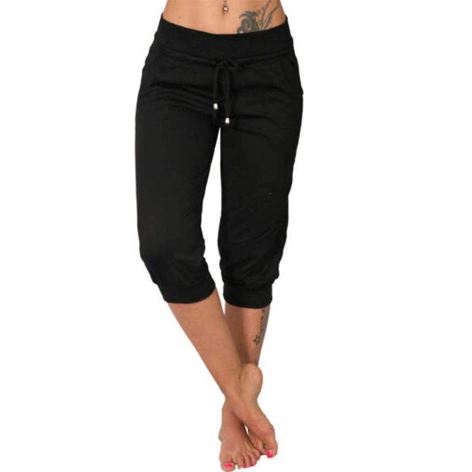 ⏰LIMITED TIME SALE 50% OFF🔥Drawstring Waist Cropped Sweatpants for Lounging