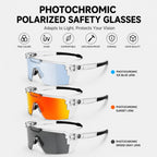 ☀️UV400 Photochromic Polarized Safety Glasses – 🥇Impact Resistant Outdoor Sports & Work Eyewear