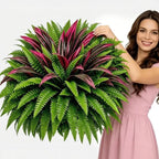 💥Summer Special🔥 UV-resistant artificial ferns & red dragon trees – Full, lush, and colorfast!