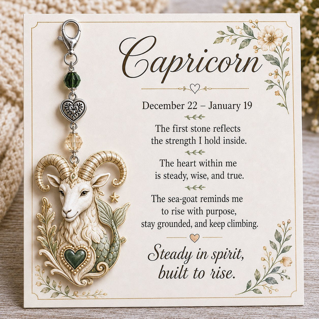 🌙Carry Your Zodiac Magic Every Day ✨ | Meaningful Birthstone Charm Keychain Gift