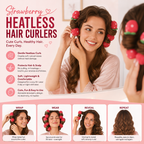 ⏳LAST DAY SPECIAL PRICE: ￡7.99!!🍓Strawberry Sponge Hair Curlers – Soft Heatless Curling Balls