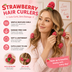 ⏳LAST DAY SPECIAL PRICE: ￡7.99!!🍓Strawberry Sponge Hair Curlers – Soft Heatless Curling Balls