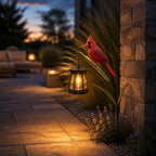 🐦Solar Cardinal Garden Lantern