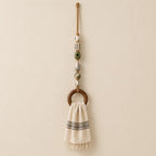 🧺 Beaded Wooden‑Ring Towel Hanger ✨ Boho‑Style Functional Wall Accent