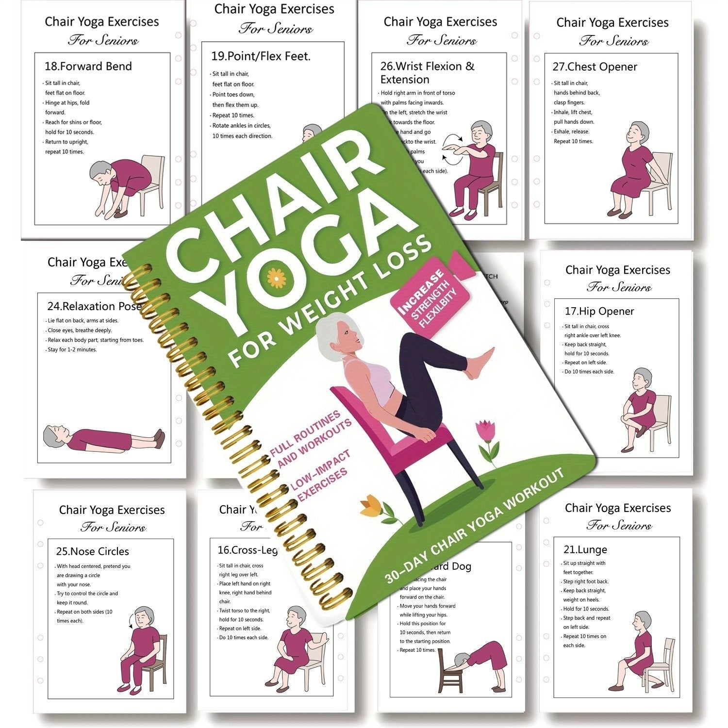 🔥Most Popular in 2026🔥The Complete Guide to Chair Yoga for Seniors: Over 40 Simple Exercises with Light Resistance to Regain Strength, Mobility, and Balance—and Lose Weight