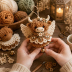 ✨ Animal Angel Crochet DIY Kit | Hand‑Stitch Guardian Ornament for Holiday & Gifting