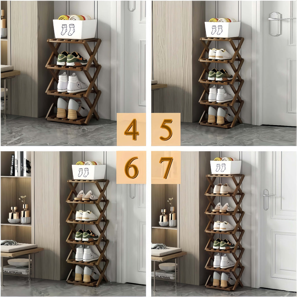 The 9-Tier No-Assembly Bamboo Rack!🌿👟