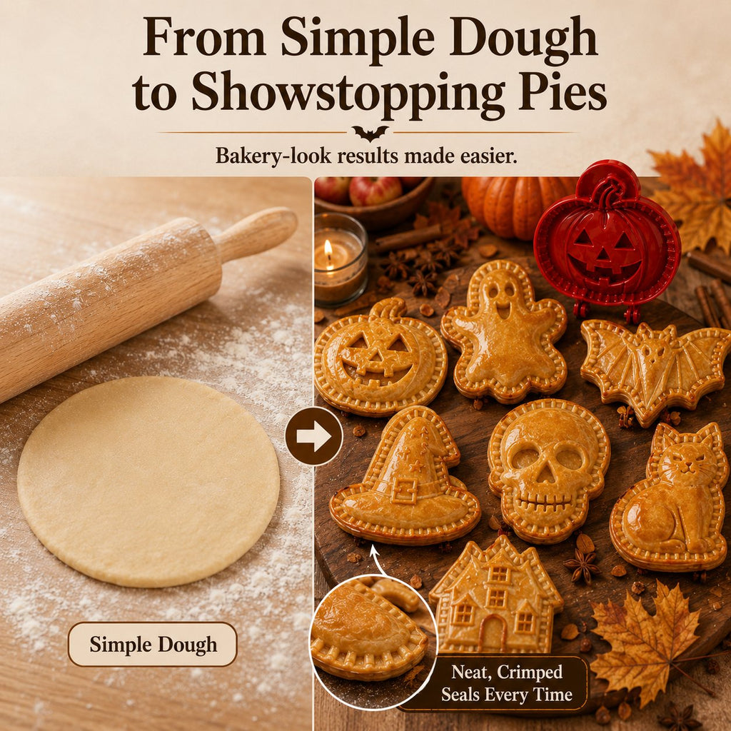 🎃 Spooky Halloween Hand‑Pie Press Set | 8 Unique Spooky Shapes for Festive Party Pastries