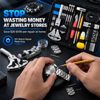 🔧 151‑Piece Professional Watch Repair Kit – Complete Home Tool Set For Battery Swap & Strap Resizing