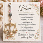 🌙Carry Your Zodiac Magic Every Day ✨ | Meaningful Birthstone Charm Keychain Gift