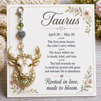 🌙Carry Your Zodiac Magic Every Day ✨ | Meaningful Birthstone Charm Keychain Gift
