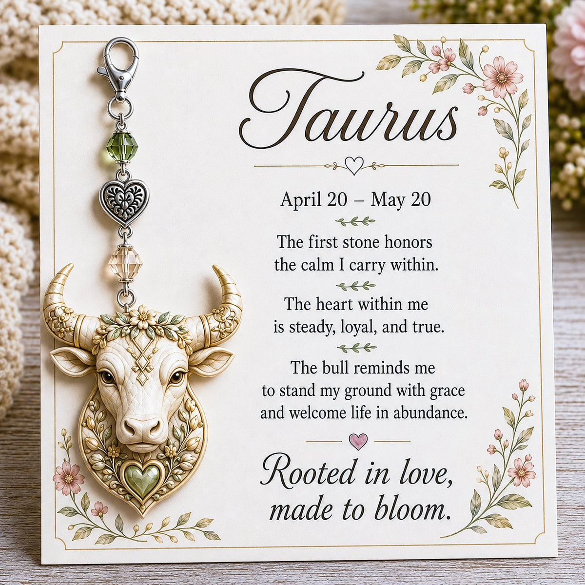 🌙Carry Your Zodiac Magic Every Day ✨ | Meaningful Birthstone Charm Keychain Gift