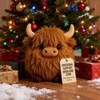 Plush Highland Cow for emotional support 🎉