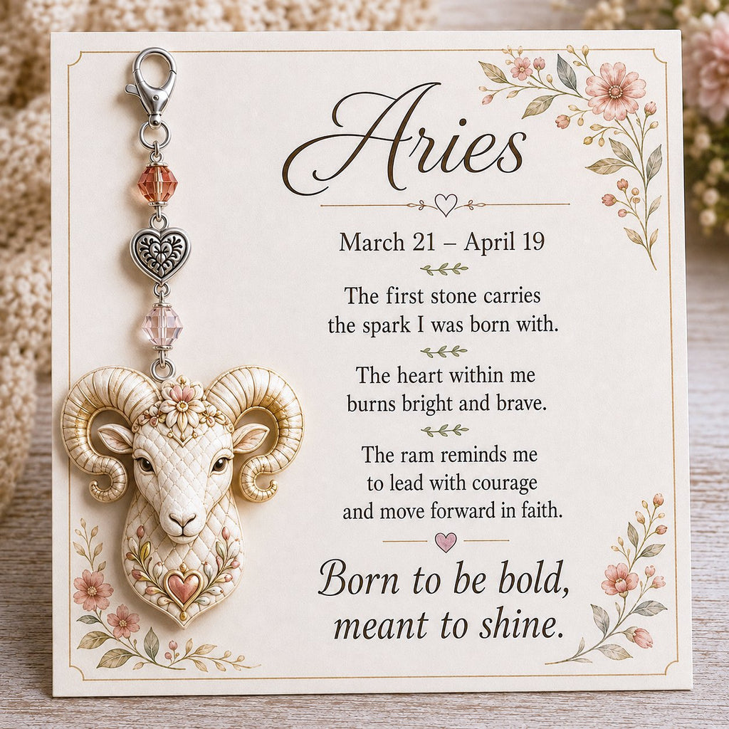 🌙Carry Your Zodiac Magic Every Day ✨ | Meaningful Birthstone Charm Keychain Gift