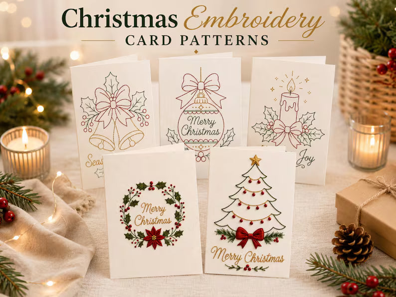 🎄 Beginner-Friendly Christmas Embroidery Kit, Relaxing Holiday Craft Project & Meaningful Gift
