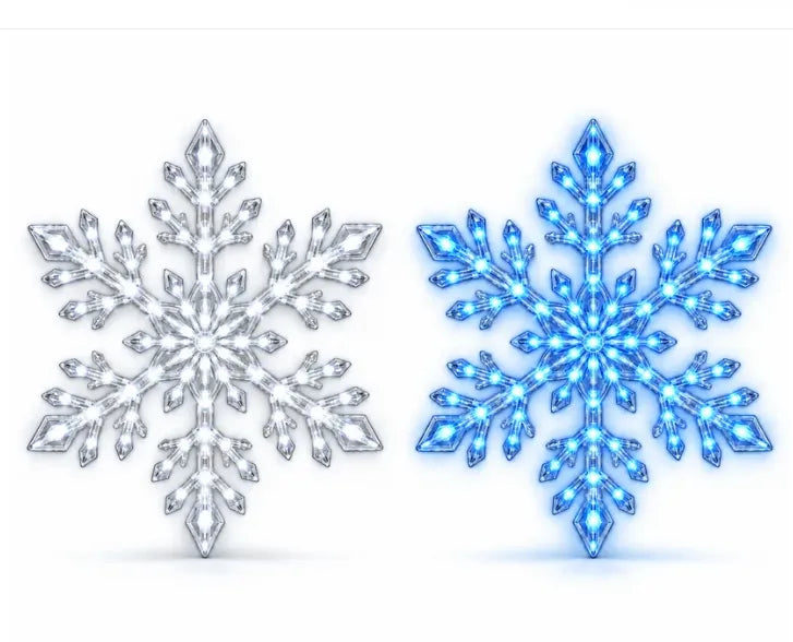 ⏳ Last Day 49% OFF – ❄️ LED Snowflake Wall Lights ✨