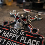💀"This Is My Happy Place" Garage Wall Sign