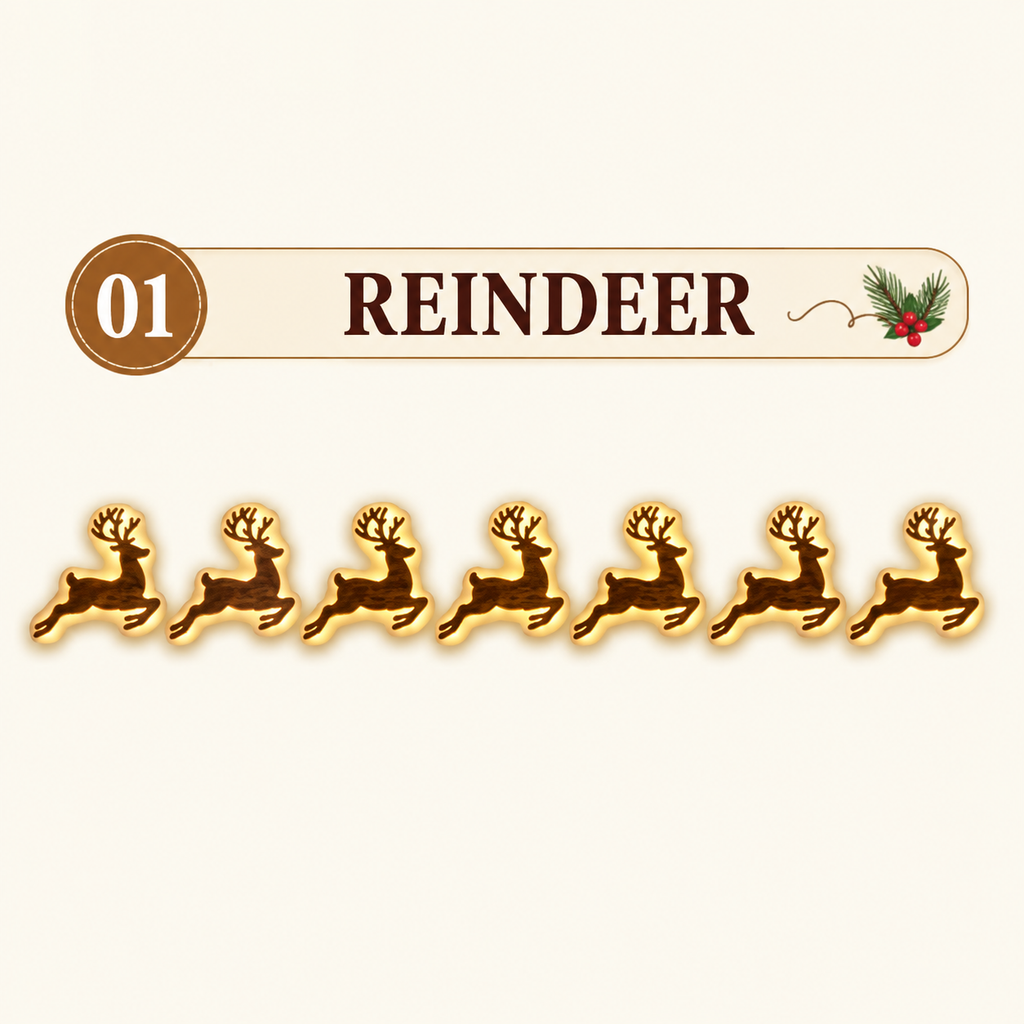 🦌 LED Reindeer Wall Decorations – Day‑Night Glowing Christmas Wall Accent For Your Home