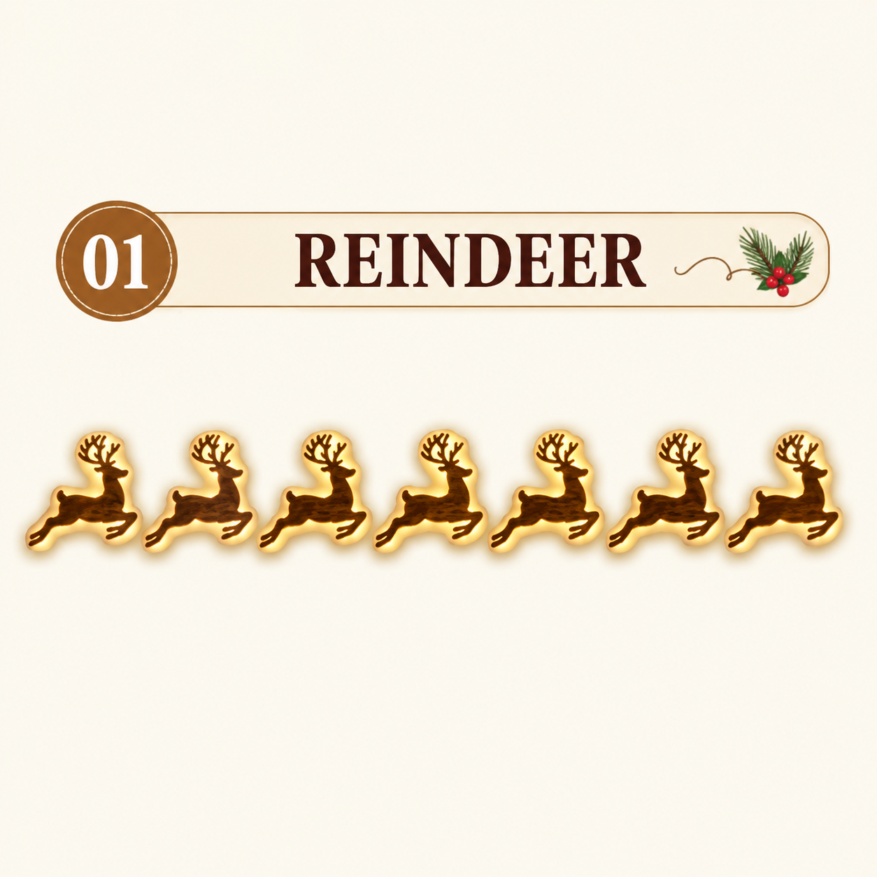 🦌 LED Reindeer Wall Decorations – Day‑Night Glowing Christmas Wall Accent For Your Home
