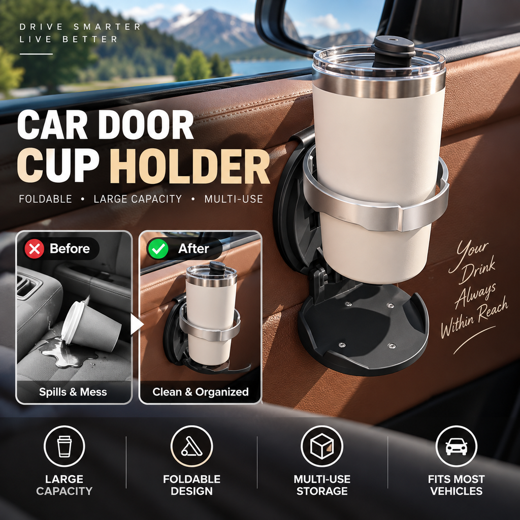 Foldable Car Door Drink Holder🚗🥤