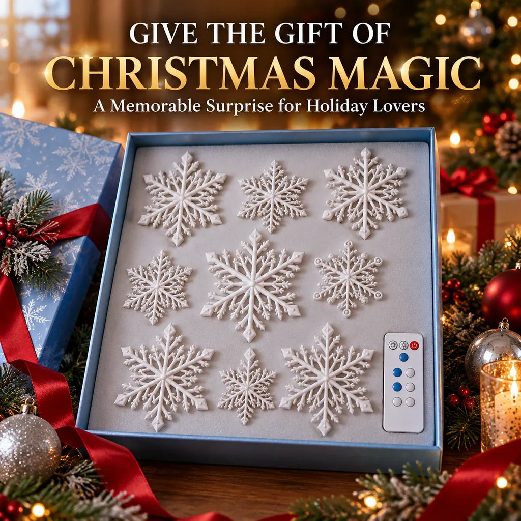 ⏳ Last Day 49% OFF – ❄️ LED Snowflake Wall Lights ✨