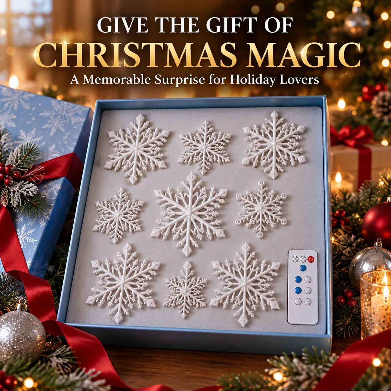 ⏳ Last Day 49% OFF – ❄️ LED Snowflake Wall Lights ✨