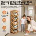 The 9-Tier No-Assembly Bamboo Rack!🌿👟