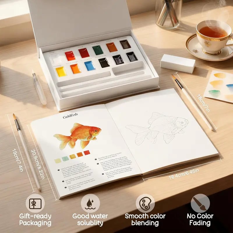 ✍️Beginner Watercolor Paint Set🎨Watercolor Animal Workbook